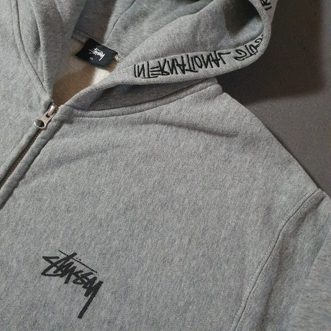 스투시 재팬 기모 빅로고 후드집업 XL 상품이미지4
