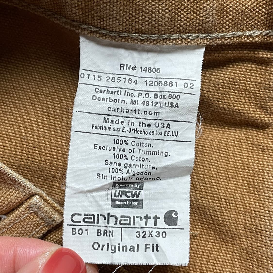 CARHARTT 칼하트 빈티지 카멜 더블니 워크팬츠 상품이미지9