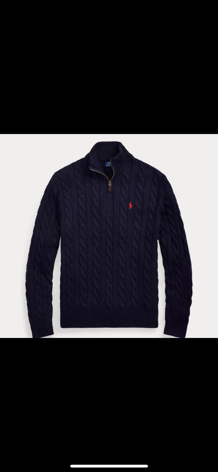 폴로 반집업 니트 상품이미지1