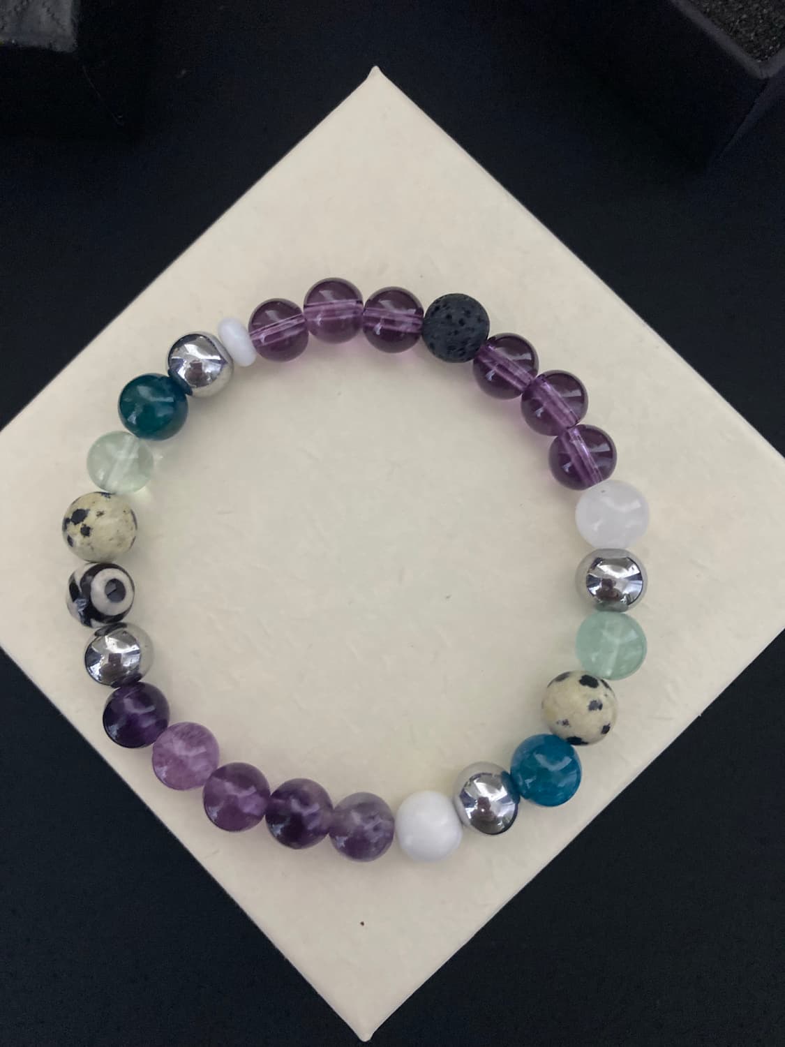 퍼플 원석 & 비즈 팔찌 상품이미지6