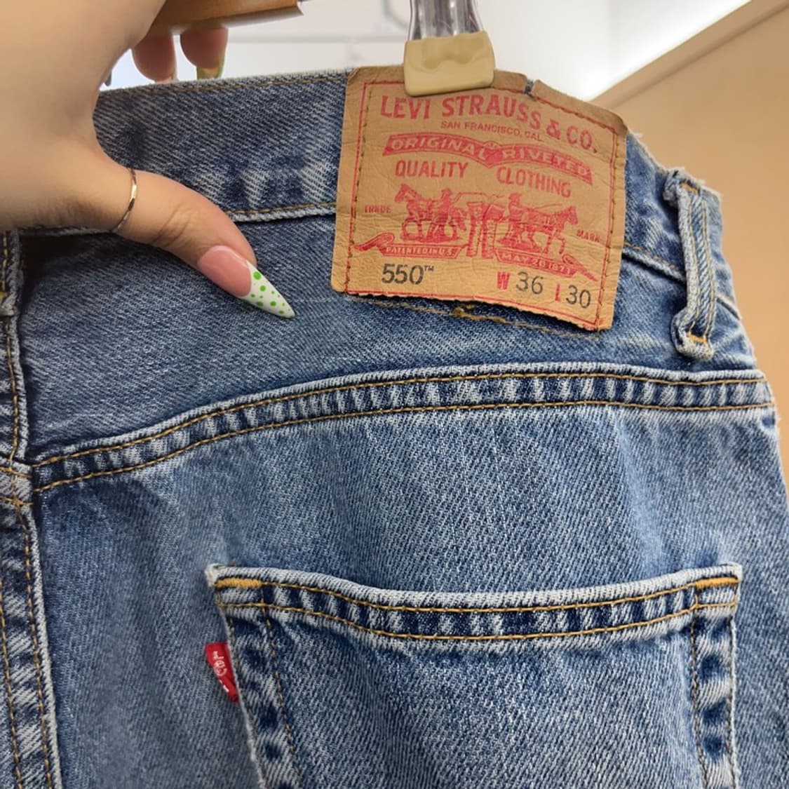 리바이스 550 빈티지 90's 와이드 데님팬츠 36인치 C09070 상품이미지5