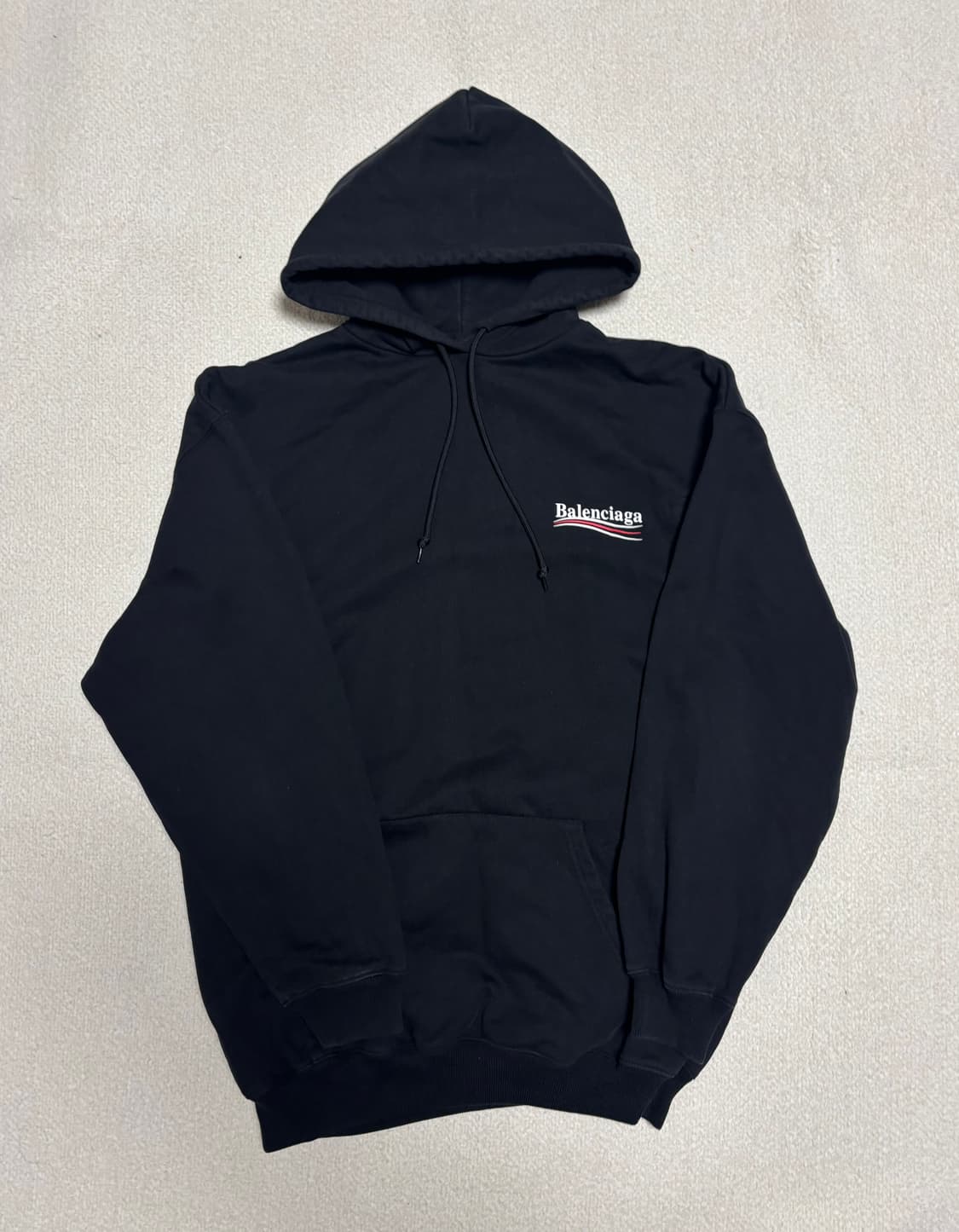 발렌시아가 웨이브로고 후드티 M사이즈 상품이미지3