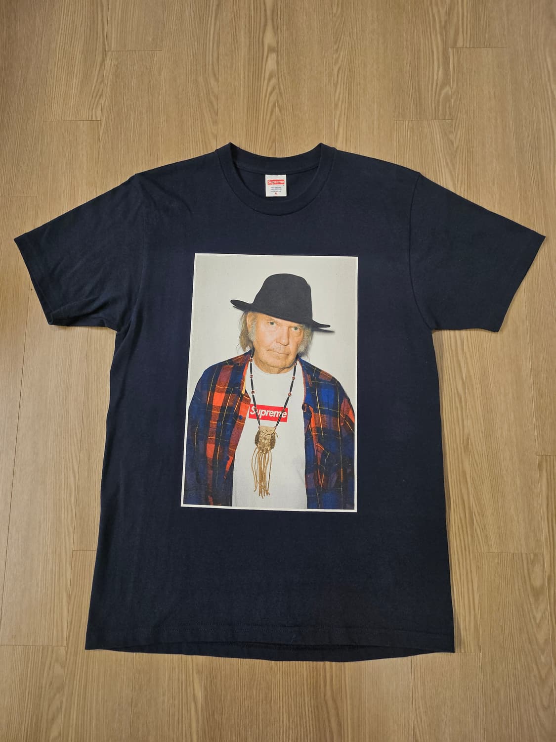 슈프림 닐영 15SS 반팔 네이비 상품이미지1