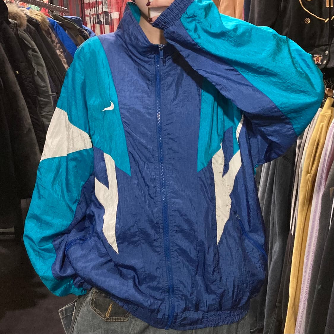 [IM]나이키 바람막이 블루 배색 상품이미지1