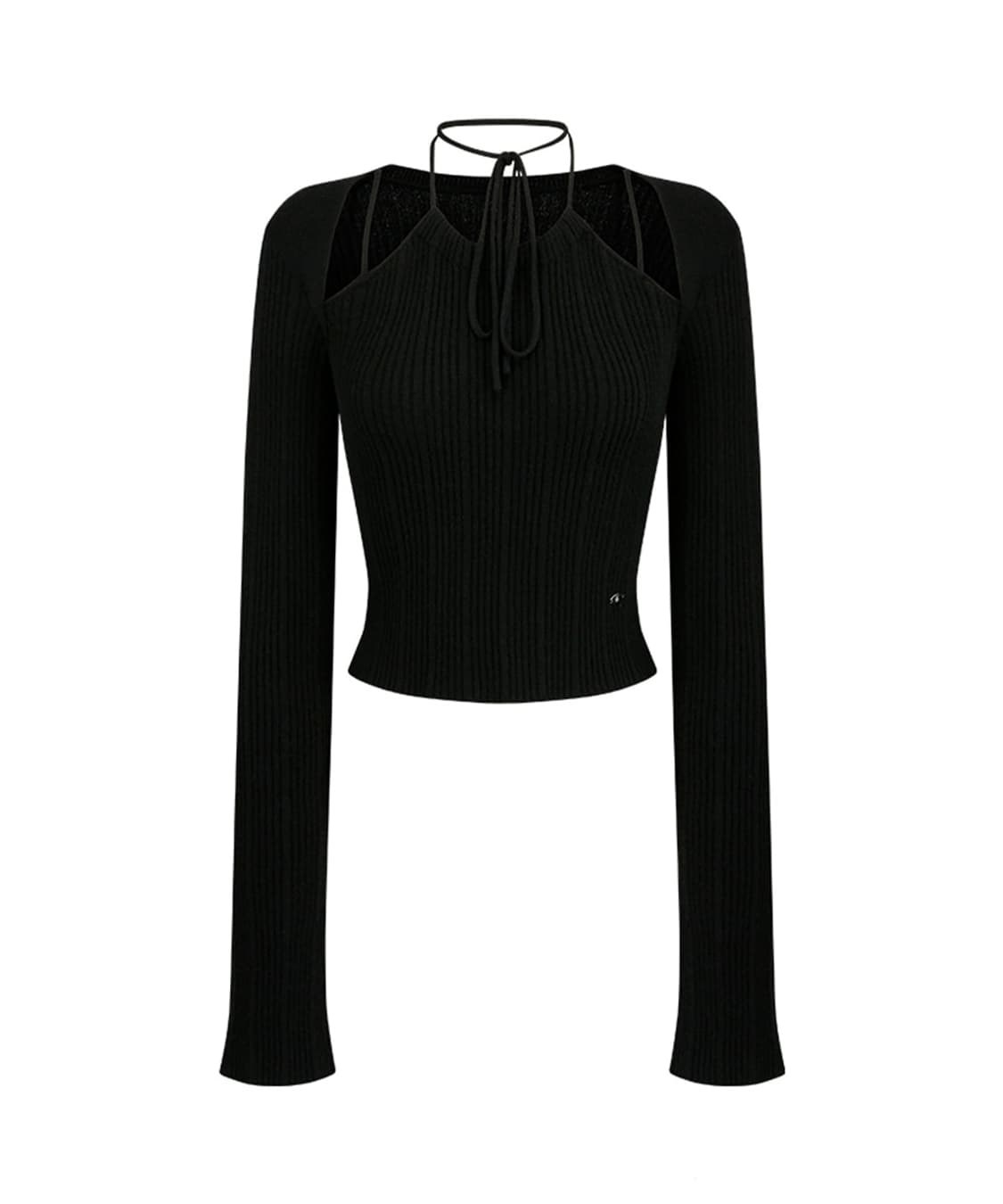 라벨르블랑 스노우 홀터넥 니트 블랙 상품이미지1