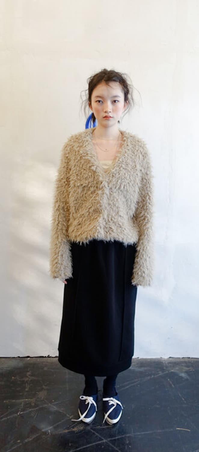 샵페어리 non collar hair jacket 상품이미지2