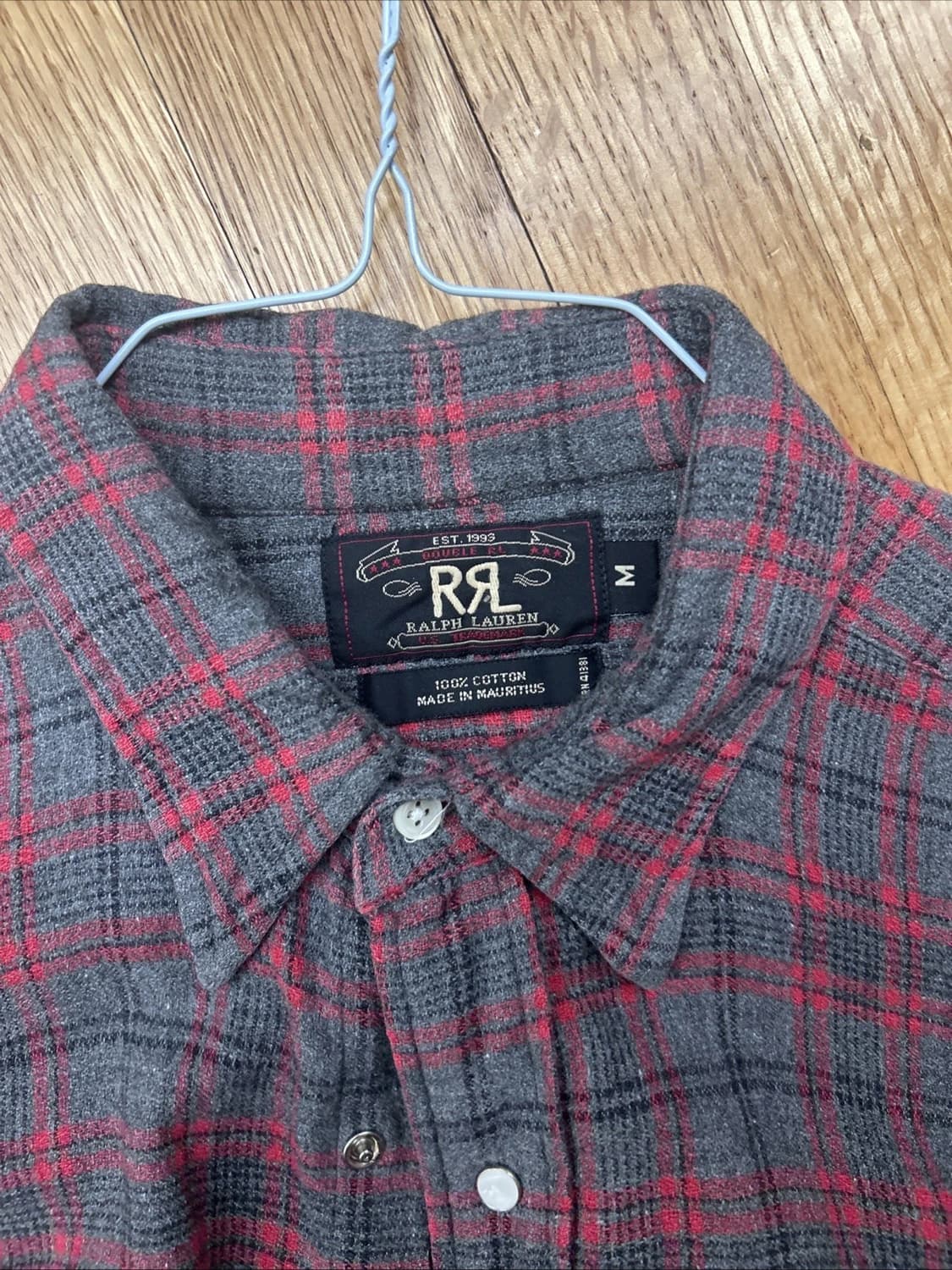 RRL 더블알엘 웨스턴 플란넬 체크 셔츠 레드 상품이미지3