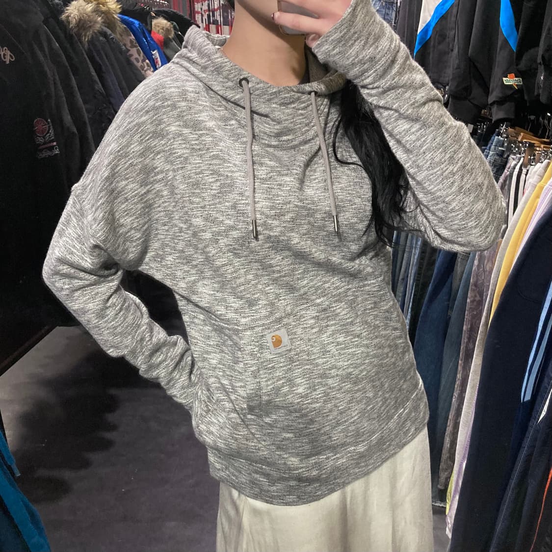 [IM]칼하트 후드티 멜란지 그레이 상품이미지5