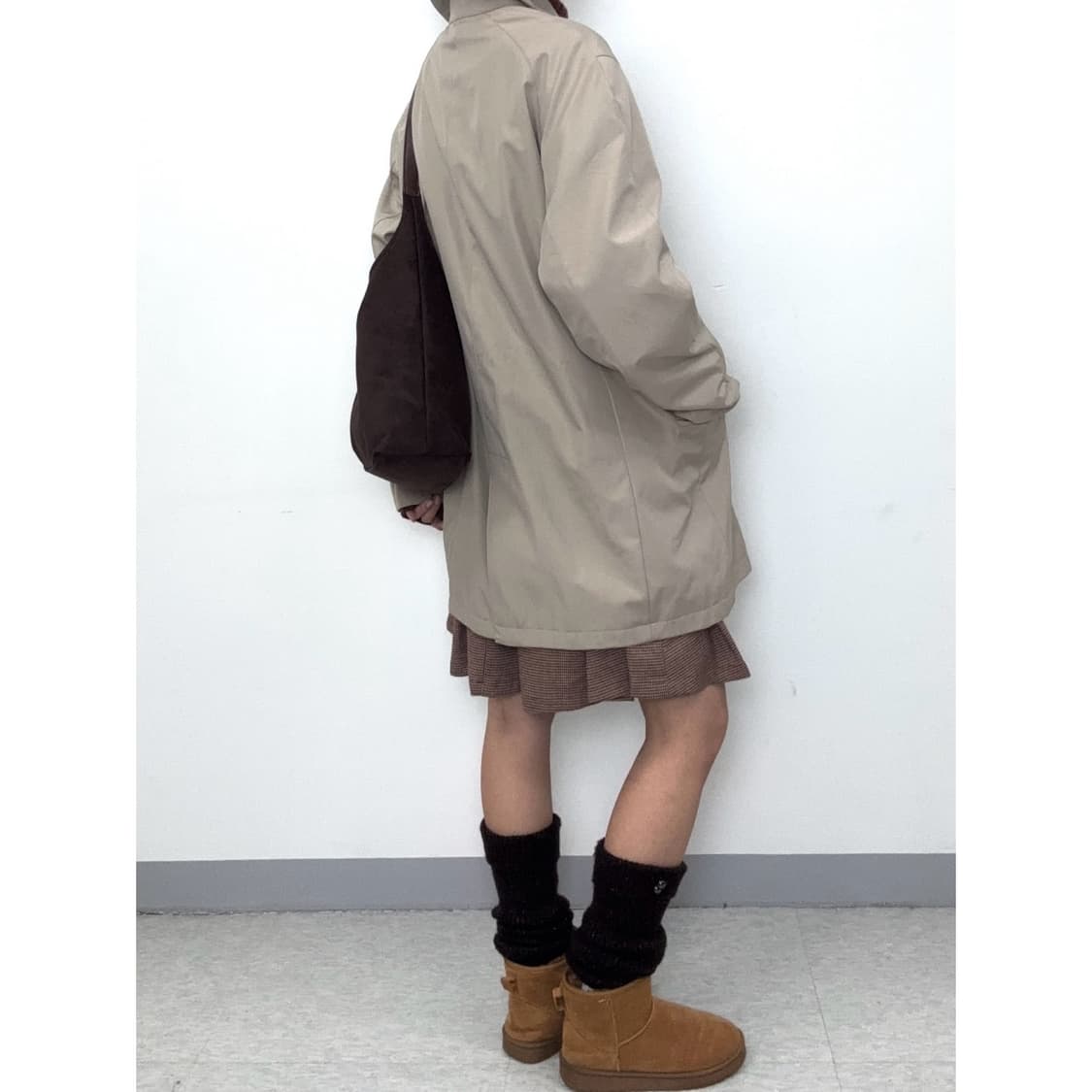 빈티지 연베이지 코트 점퍼 상품이미지4