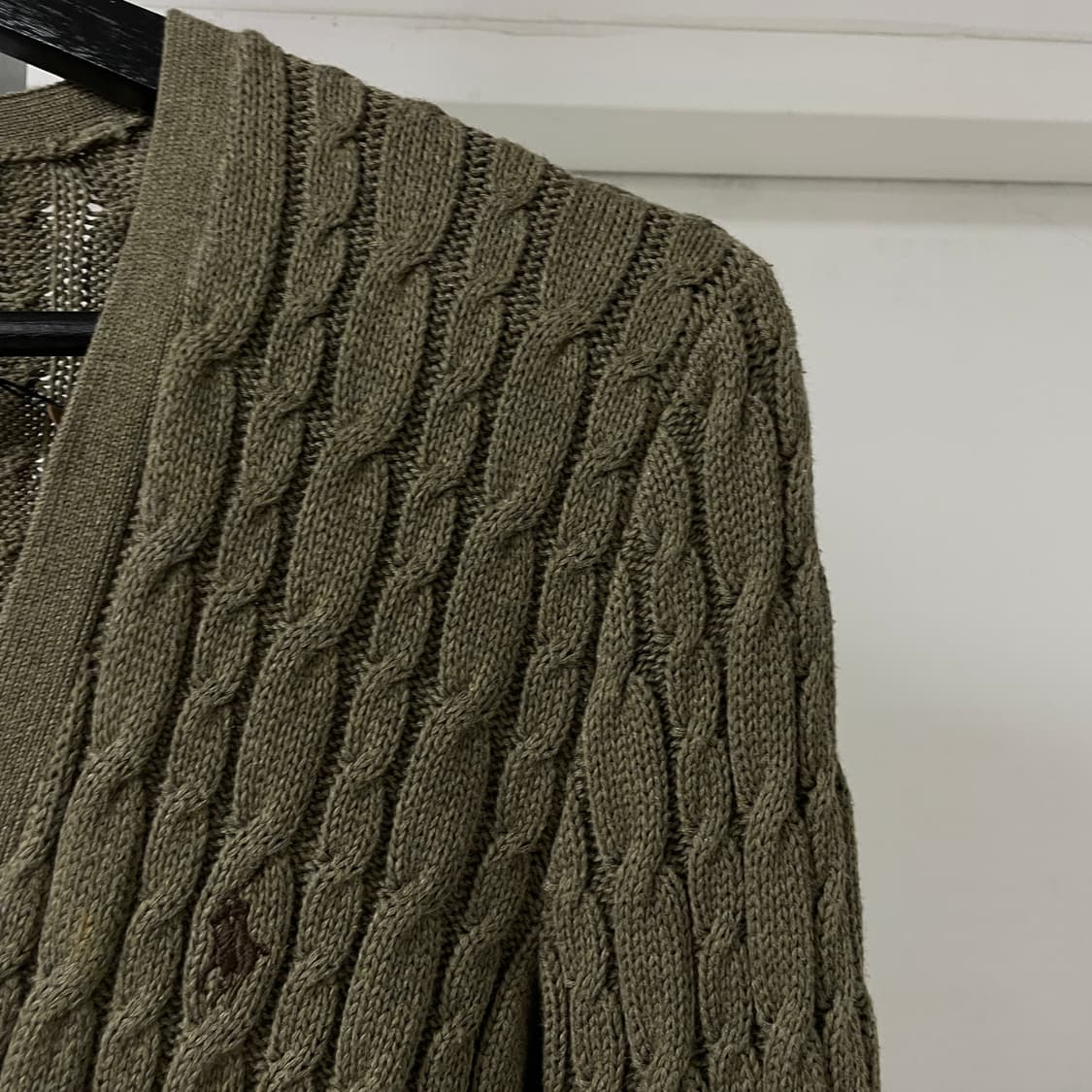 폴로 랄프로렌 케이블 가디건 카키 M(W) 상품이미지4