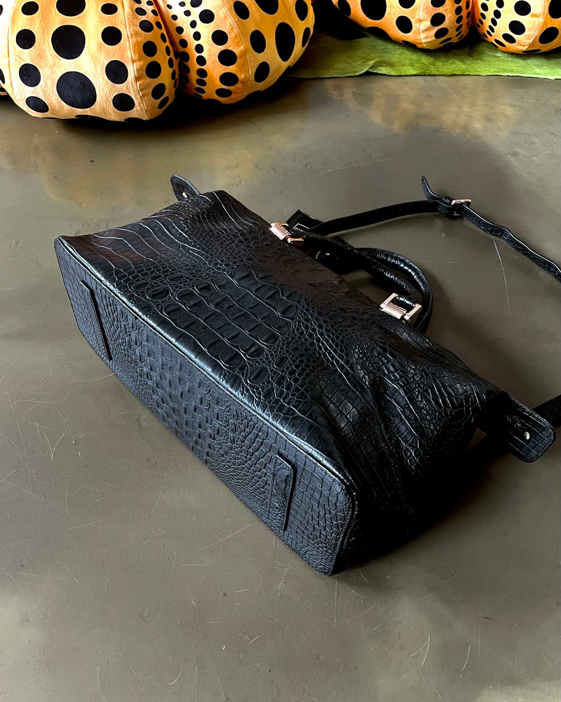 90s ENRICO COVERI 3-Way Alligator Bag 상품이미지7