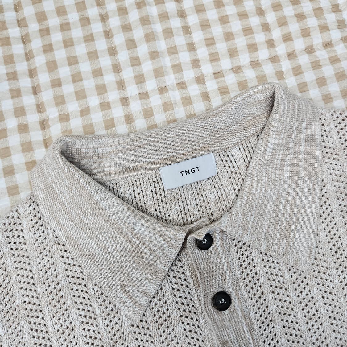 TNGT 펀칭 반소매 카라티 남자100~105 상품이미지3