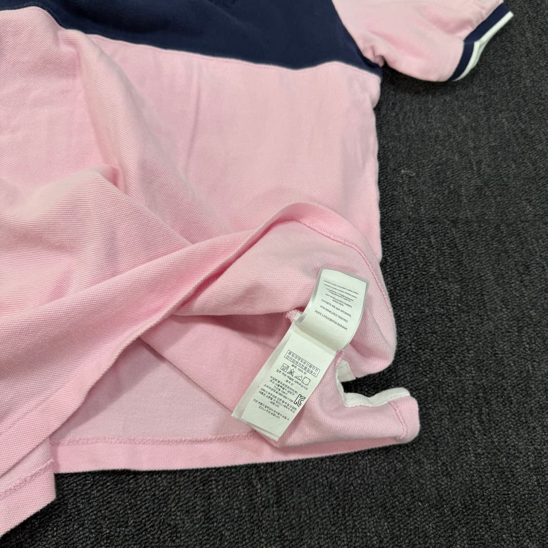 폴로 랄프로렌 빅포니 핑크 네이비 카라 반팔티 상품이미지9