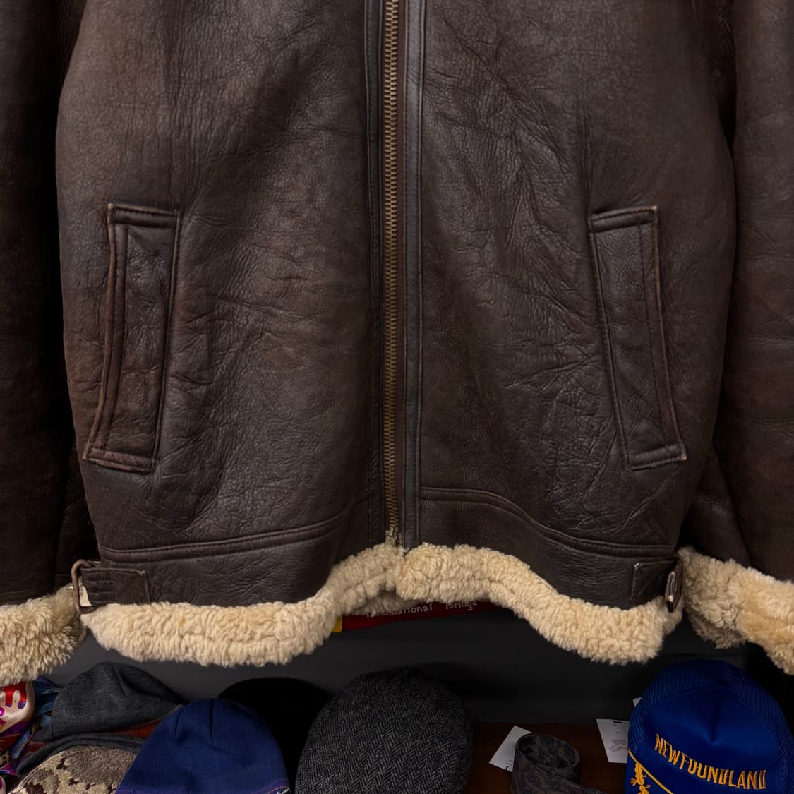 90s Type B-3 무스탕 자켓 밀리터리 리얼 레더 USA N236 상품이미지4