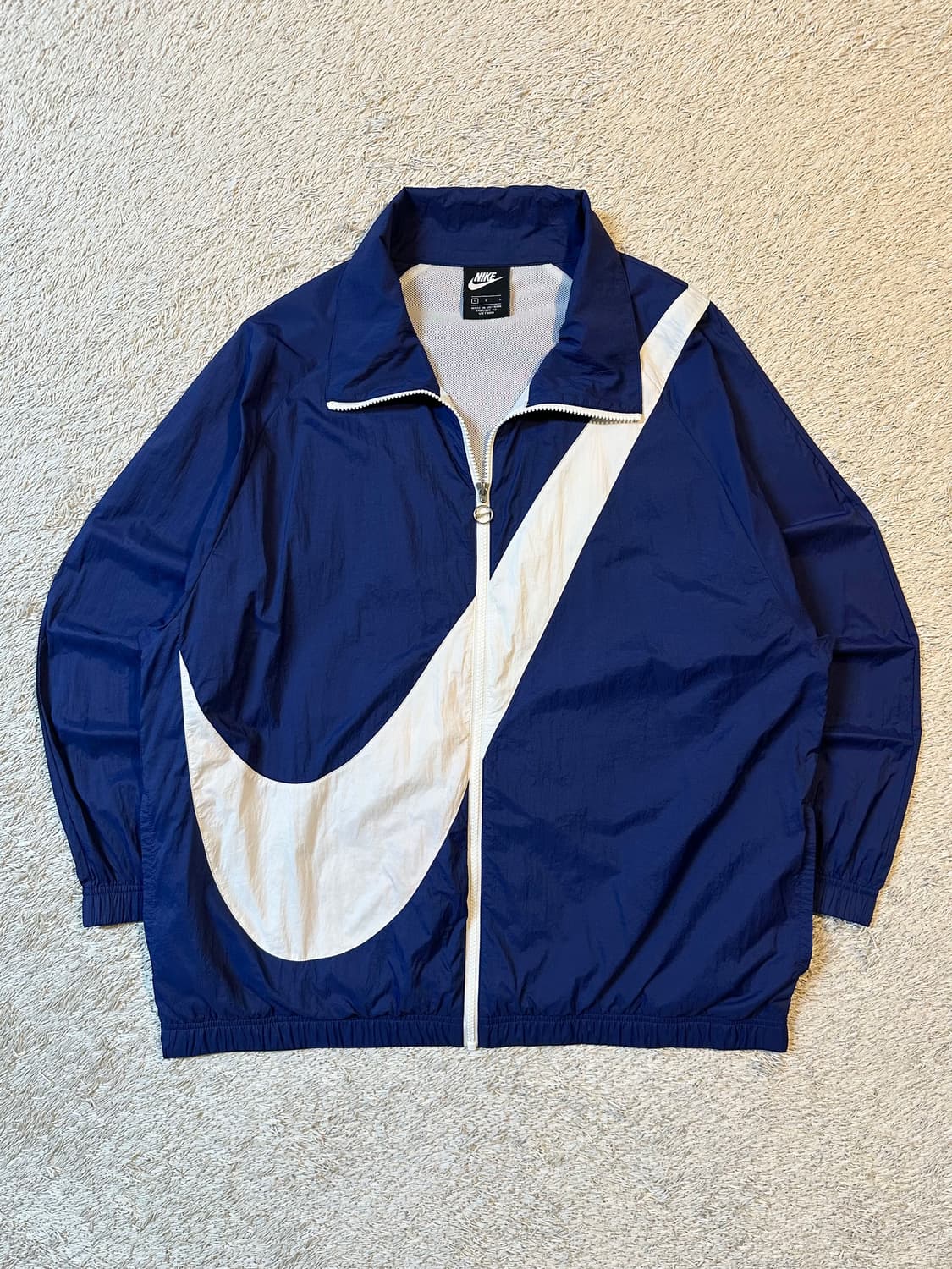 나이키 NIKE 빅스우시 우븐 배색 바람막이 자켓 네이비 상품이미지1