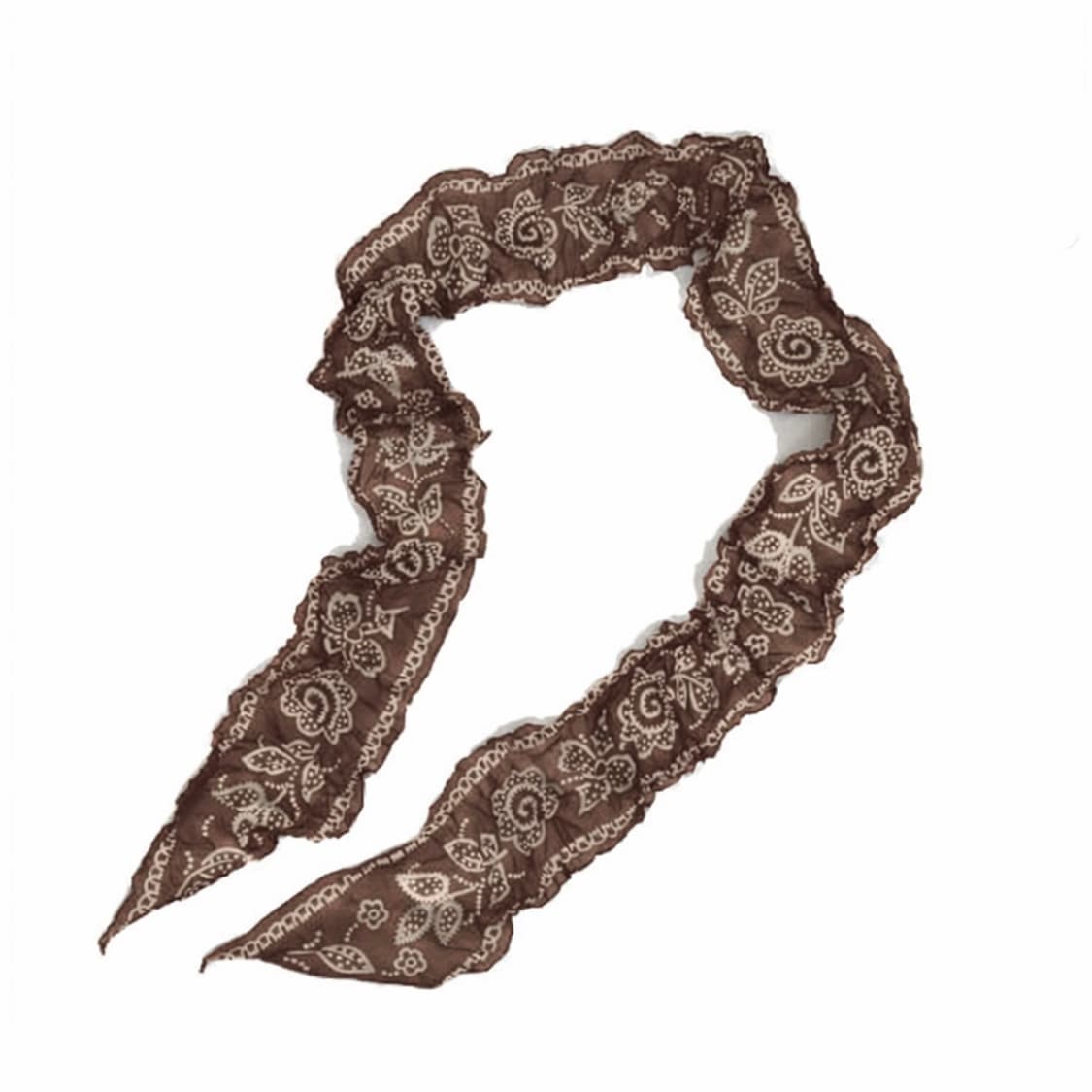 새상품) 캐피탈 워셔 실크 스카프 네커치프 / 브라운 상품이미지1