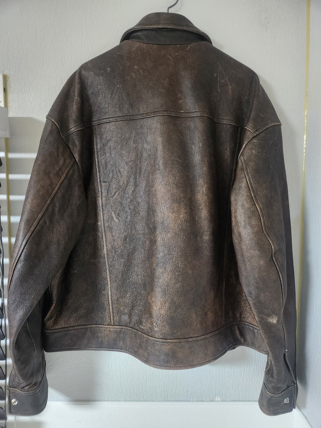 메종미네드 크리즈 램 레더 트러커 자켓 M사이즈 상품이미지2