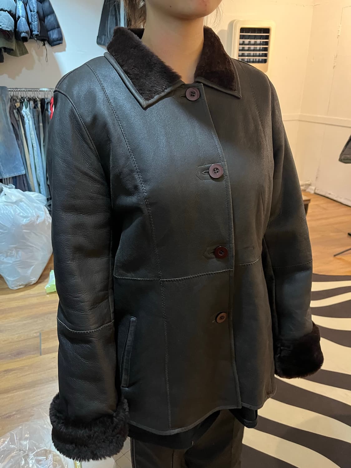 Vintage 램스킨 퍼 자켓 상품이미지6