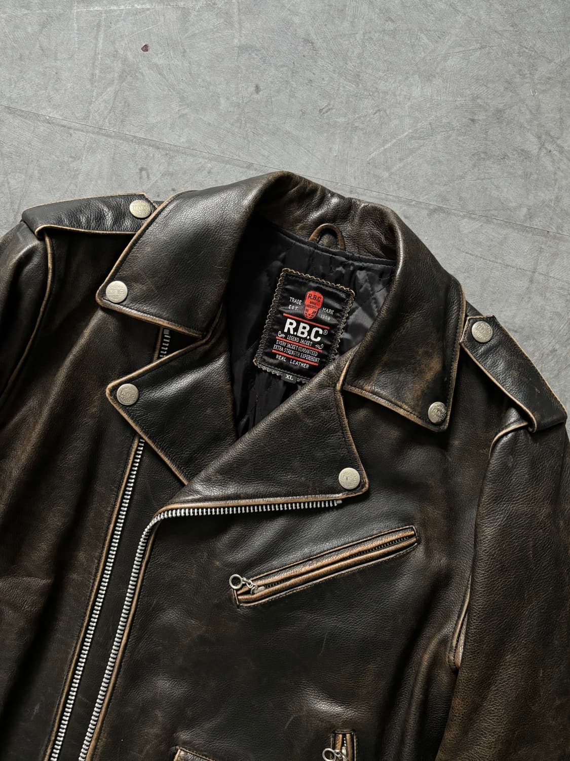 R.B.C 리얼 레더 더블 라이더 자켓  상품이미지3