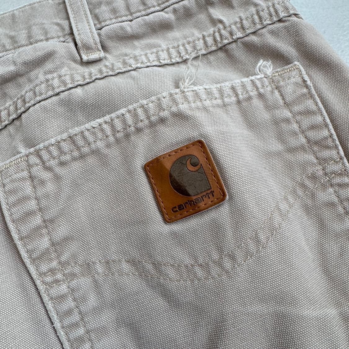 칼하트 OG 가죽패치 카펜터 덕캔버스 와이드 워크팬츠 상품이미지6