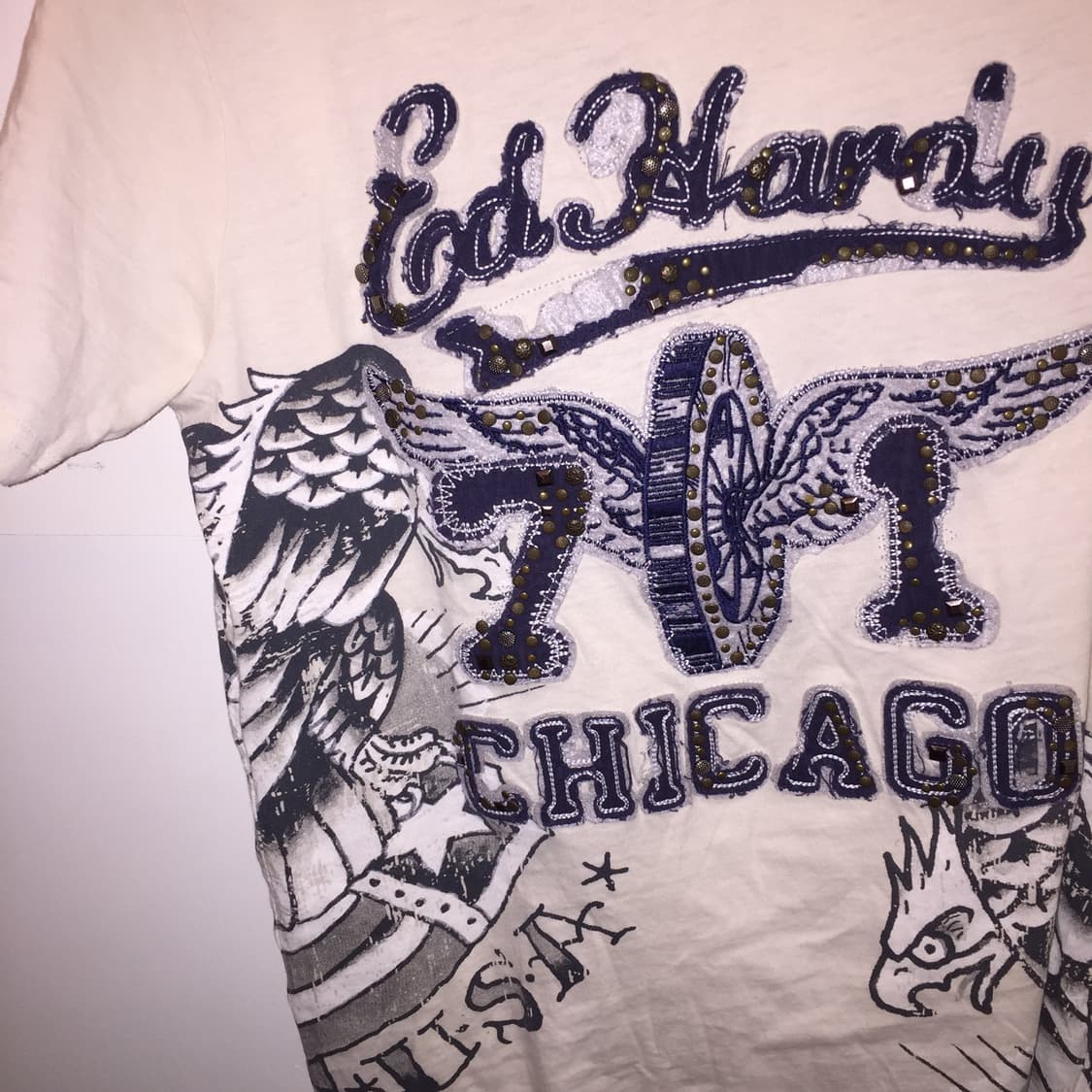 Ed Hardy 에드하디 고스펑크 스터드 시카고 반팔티 상품이미지2