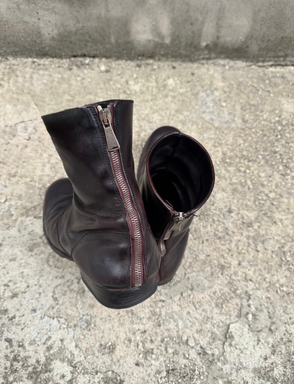 10sei0otto back zip leather boots 상품이미지4
