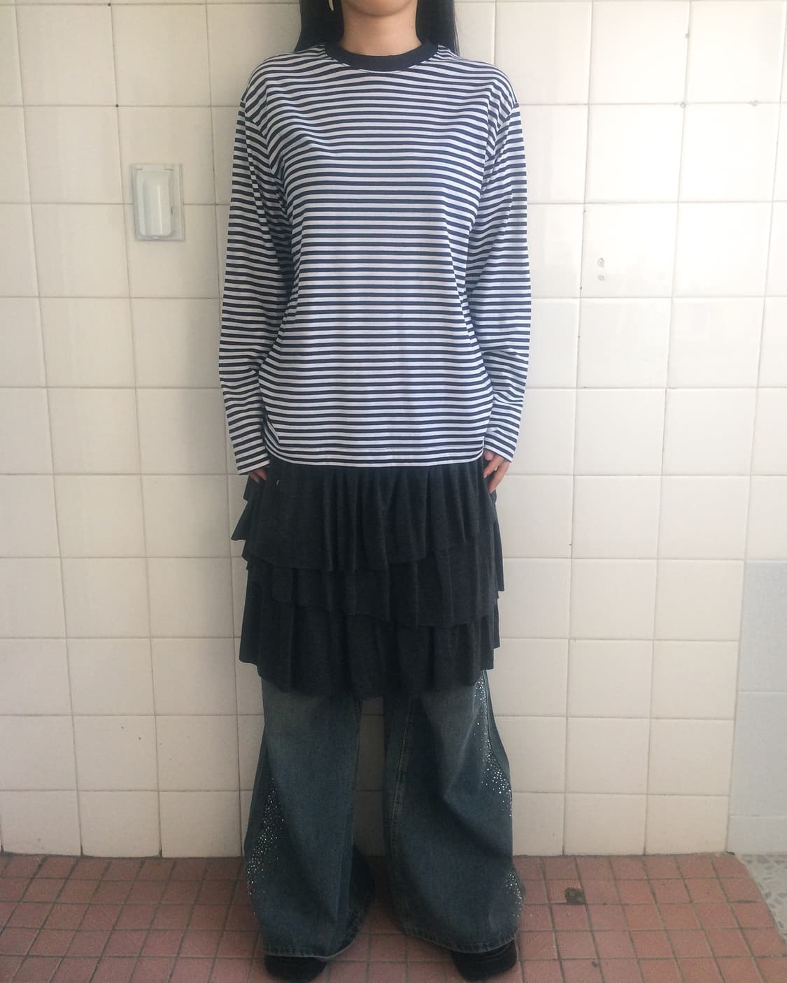Stripe pattern sleeve 상품이미지7