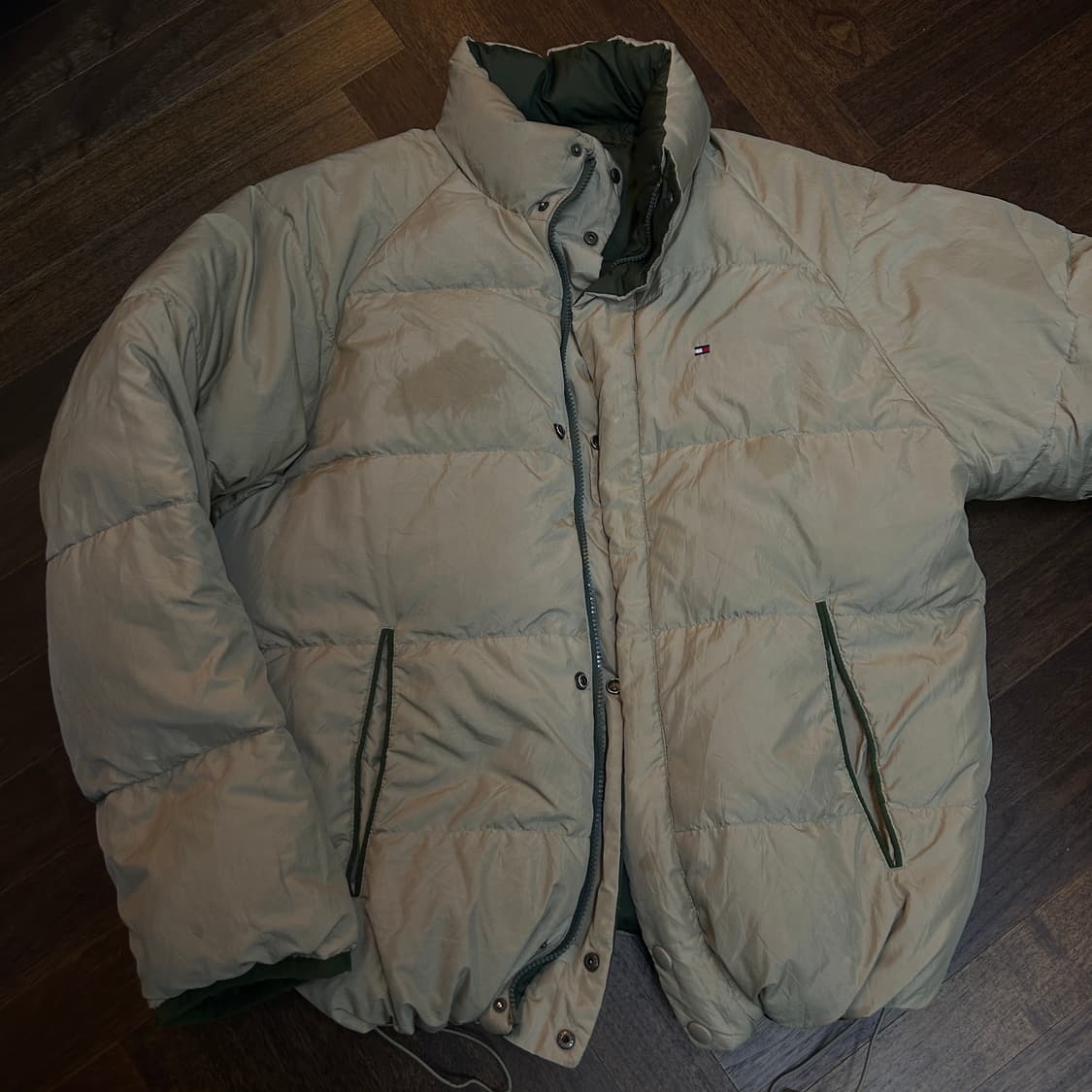 Tommy Hilfiger 타미힐피거 빈티지 완장 덕다운 패딩 리버시블 상품이미지7