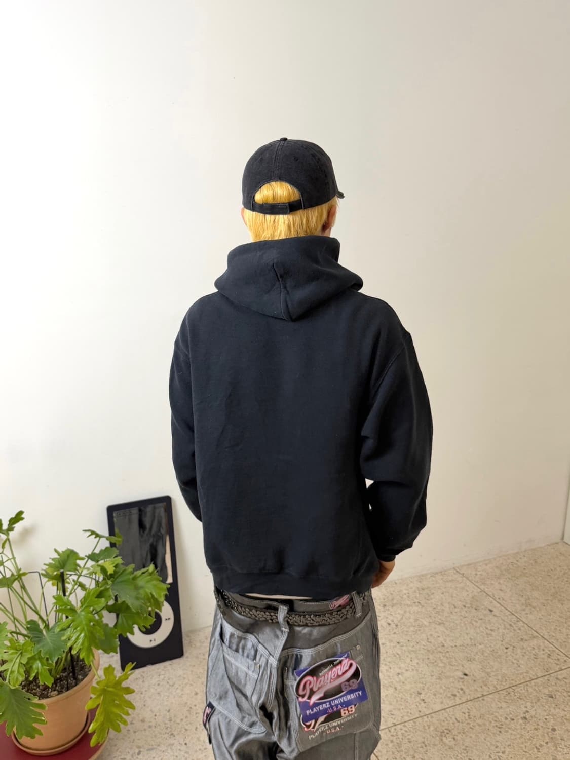 00‘s 러셀 후드티 블랙 상품이미지3