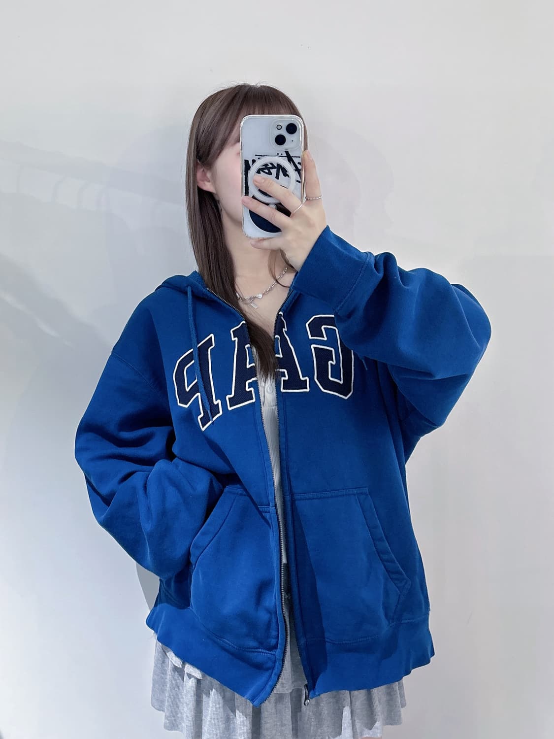 갭 빅로고 후드집업 상품이미지1