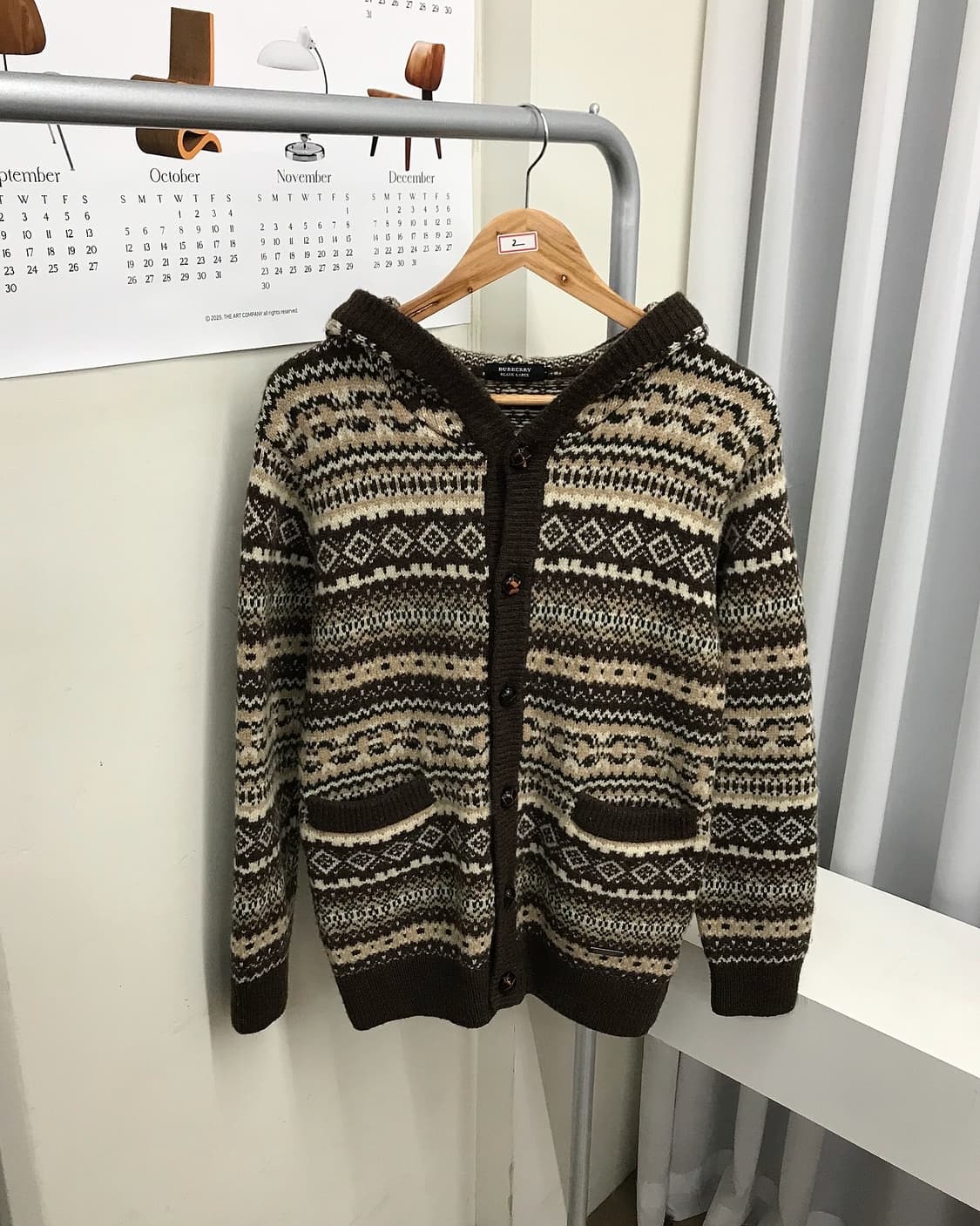 버버리 노르딕 페어아일 후드 코위찬 상품이미지1