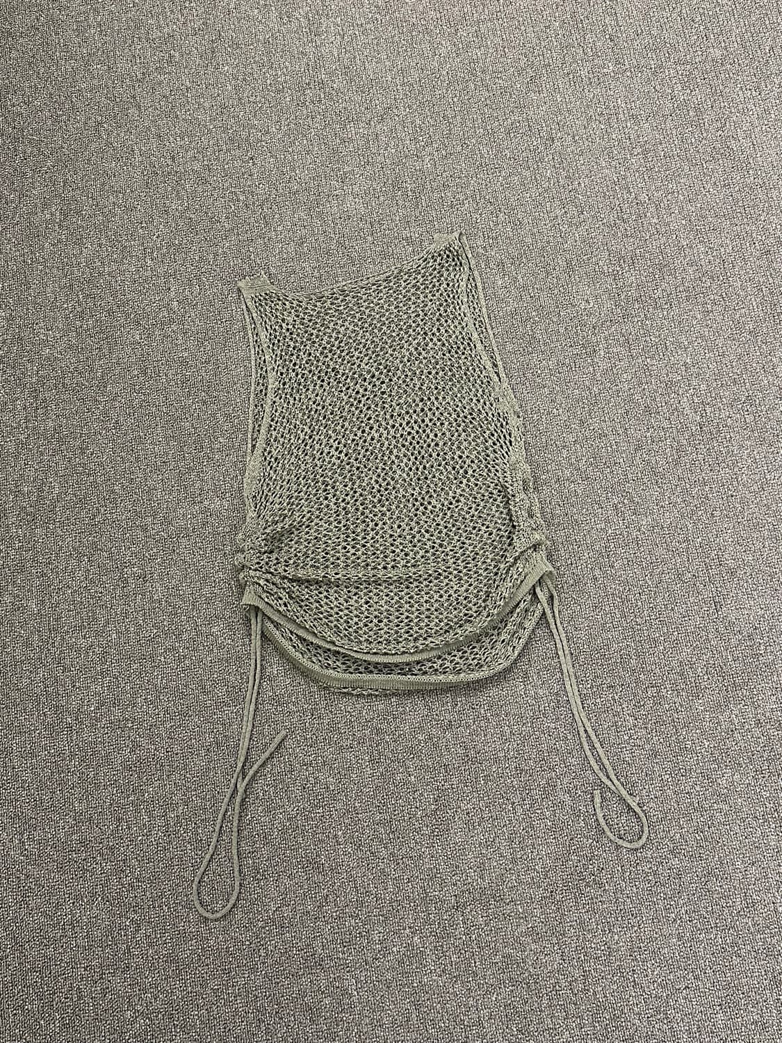 OS)Japanese vintage 여성 브라운 그물 나시 상품이미지6