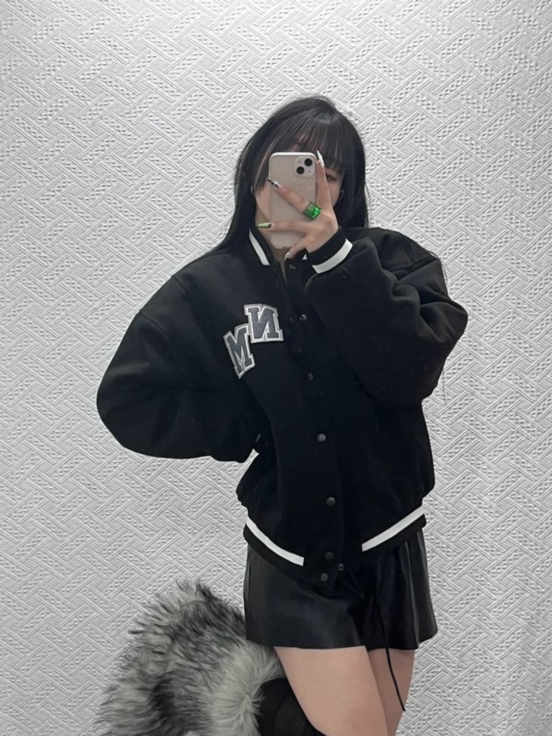 노메뉴얼 캐주얼 스트릿 바시티 자켓 L C08577 상품이미지1