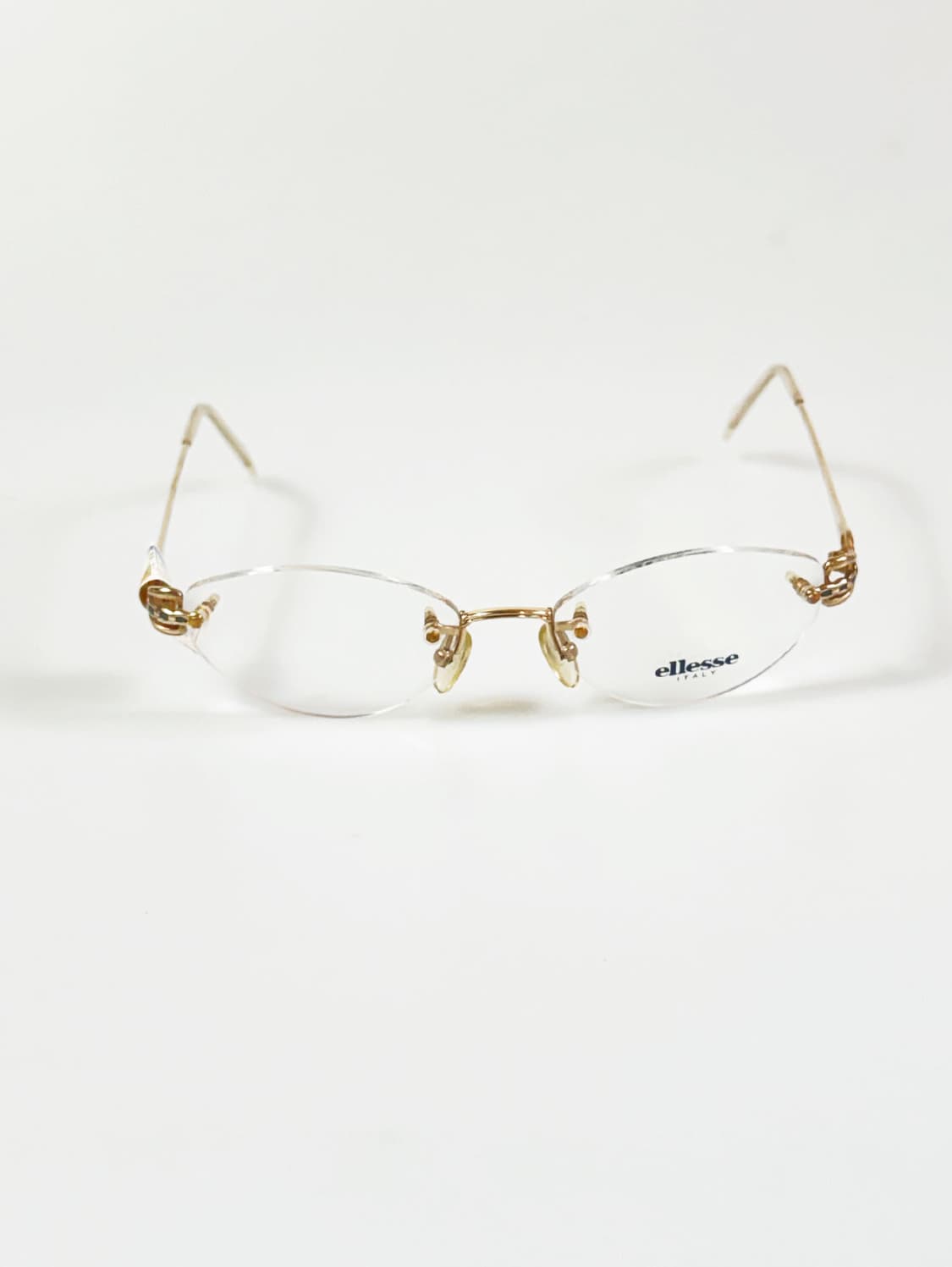 90s ELLESSE 골드 오벌 무테 프레임 빈티지 안경 상품이미지2