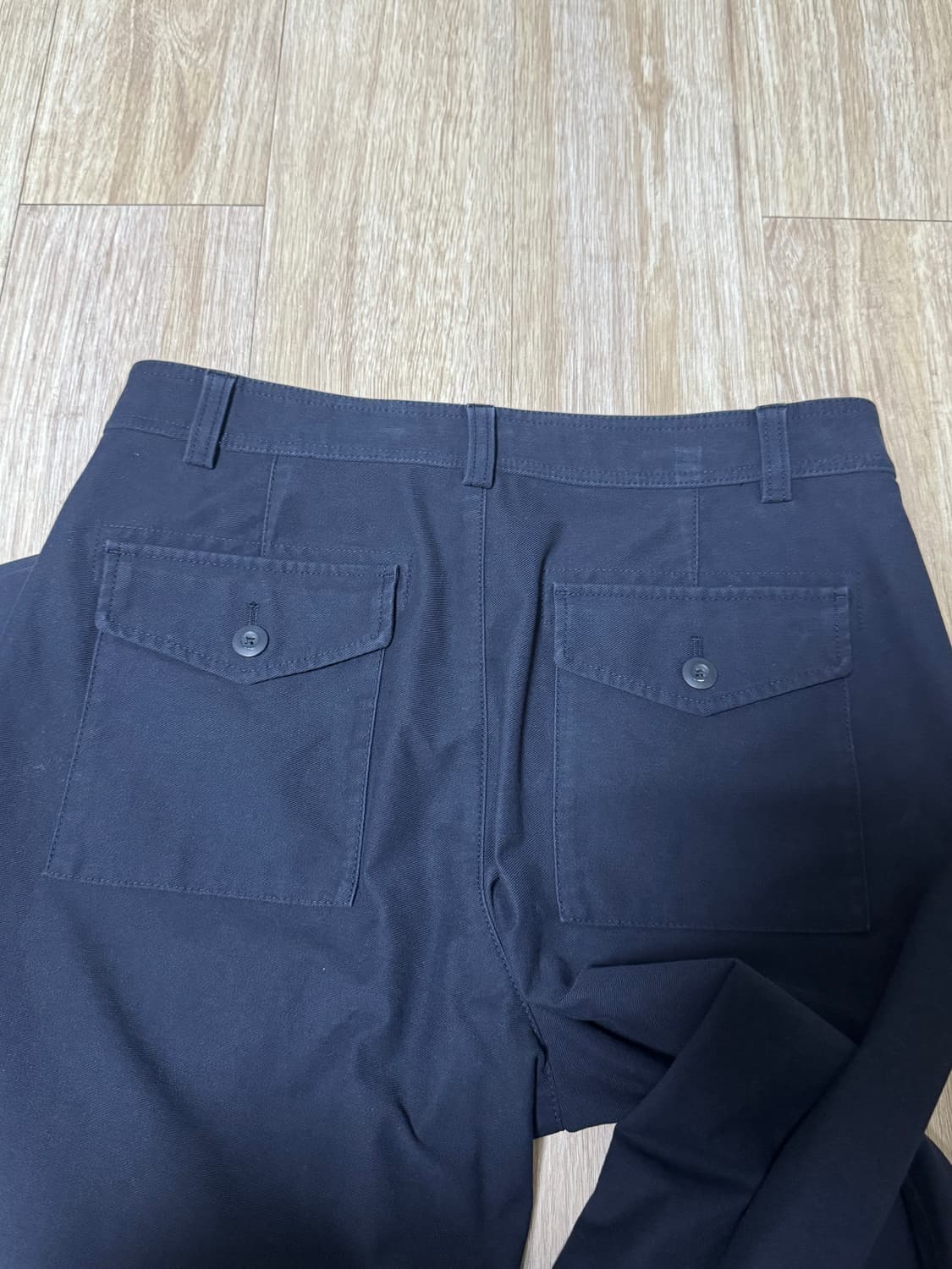 유니클로 저지배럴레그 팬츠 네이비 xl 상품이미지4