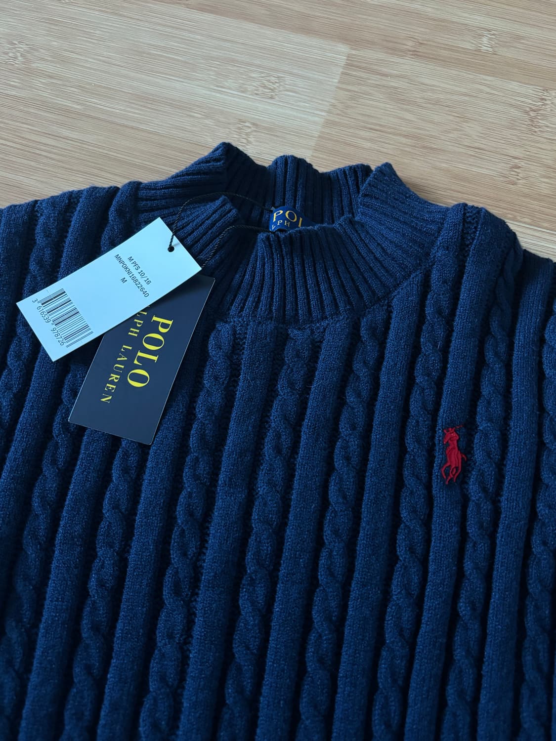 폴로 랄프로렌 케이블 니트 네이비 상품이미지2