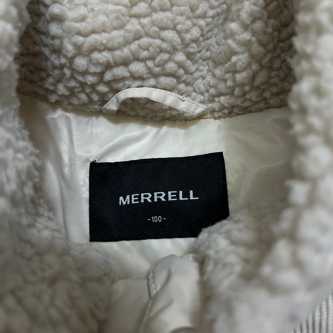 머렐 남성 배색 코듀로이 양털 트리밍넥 패딩 조끼 [아이보리] L/100 상품이미지5