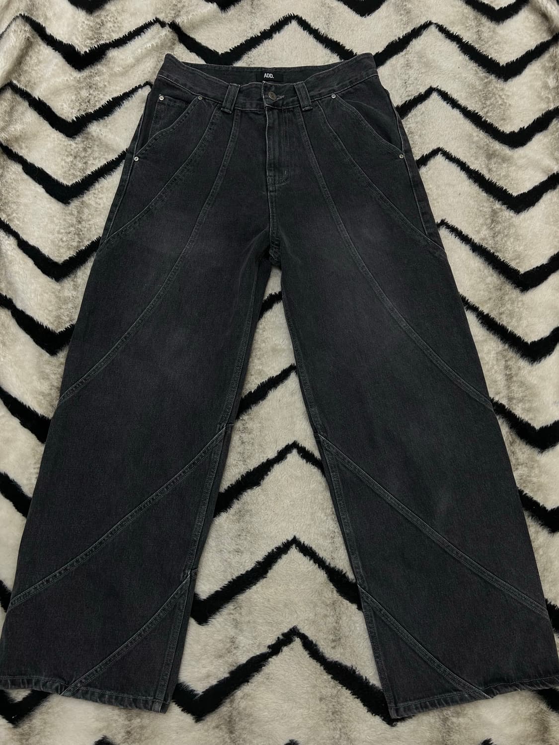 [M]ADD 토네이도 와이드 데님/그레이 상품이미지5