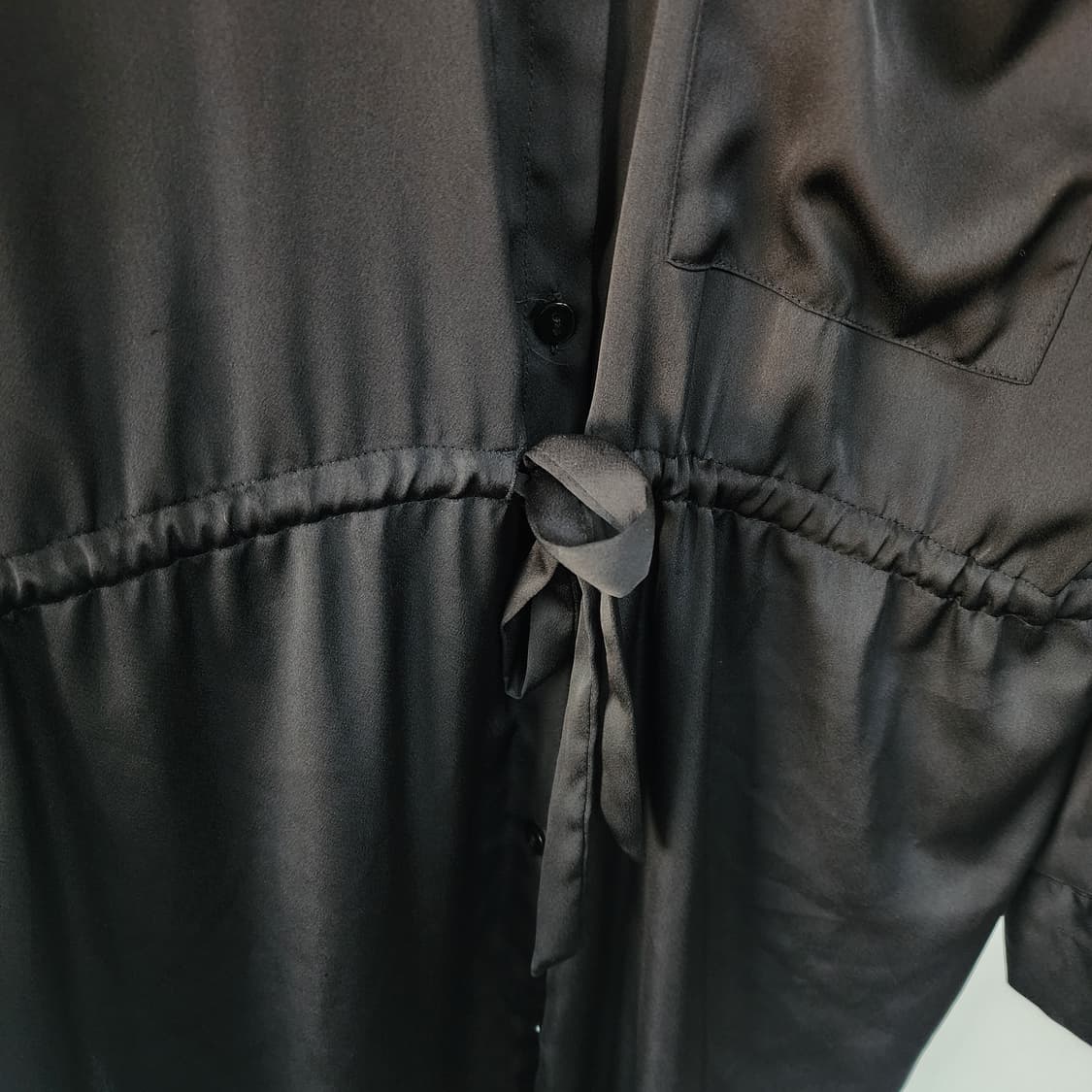 자라 블랙 실크 셔츠형 자켓 상품이미지3