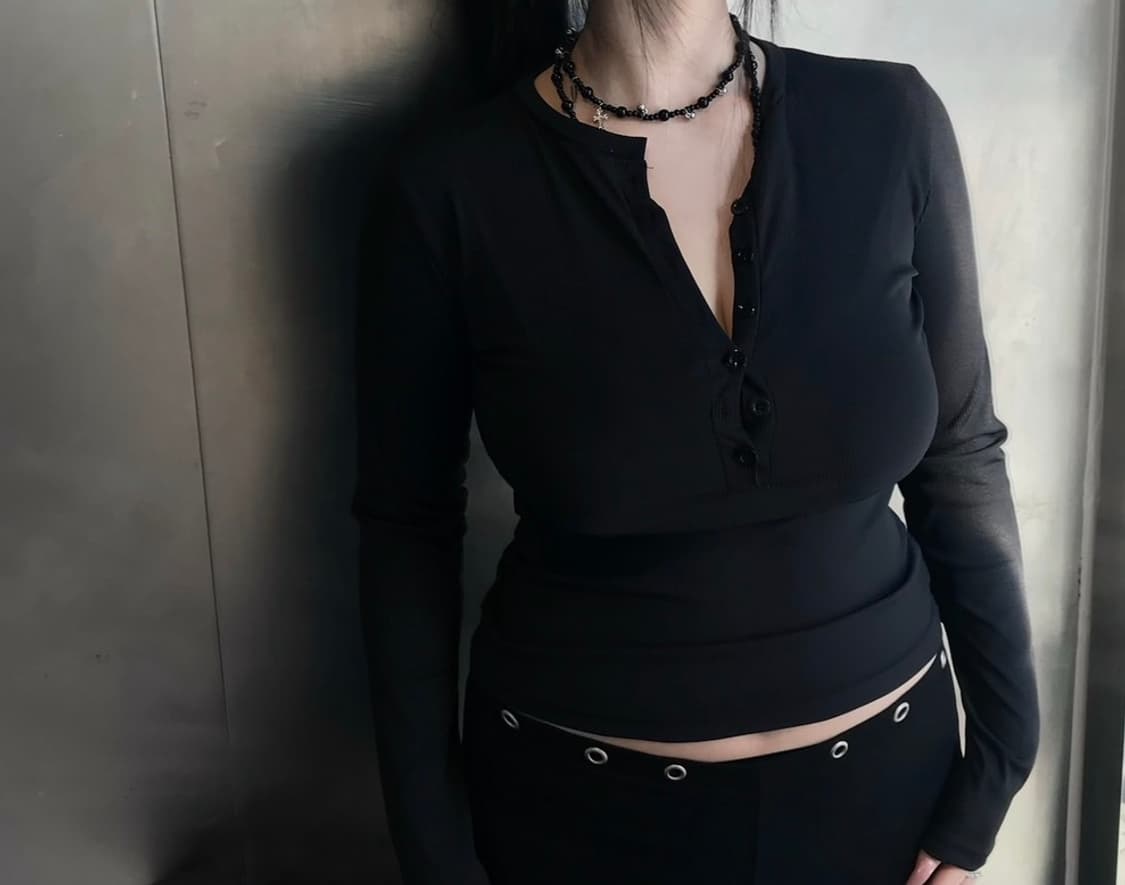 베이직 슬림티 블랙 상품이미지2