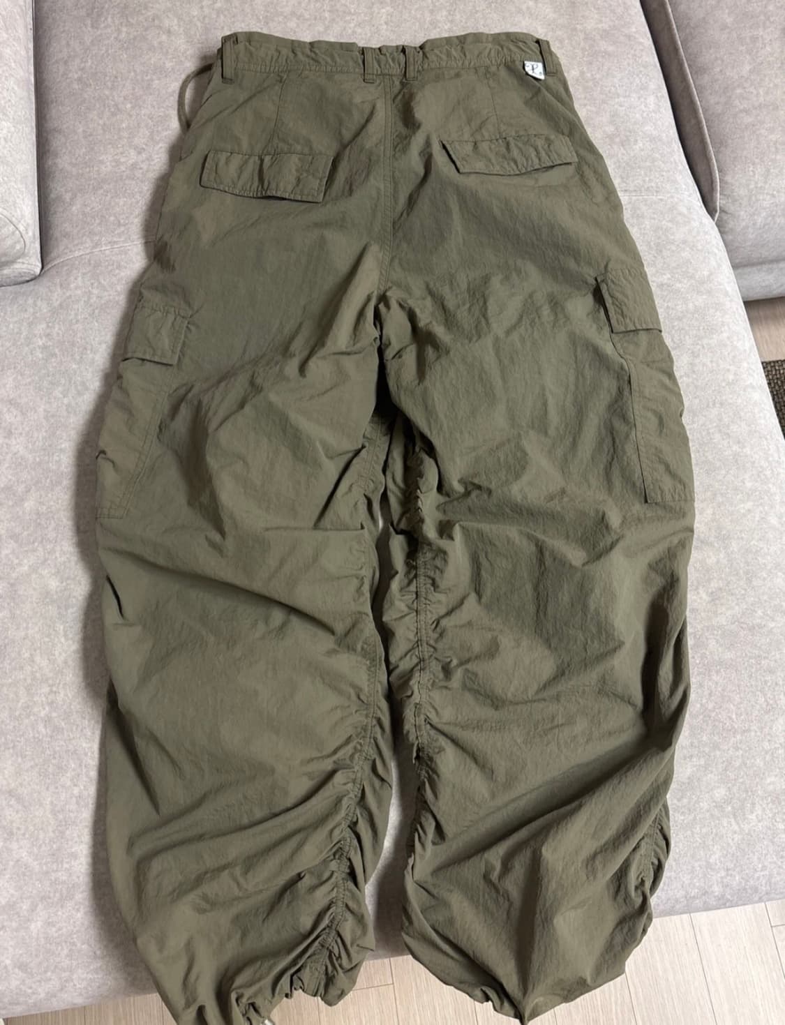 XTONZ 셔링 카고 팬츠 S KHAKI 상품이미지4