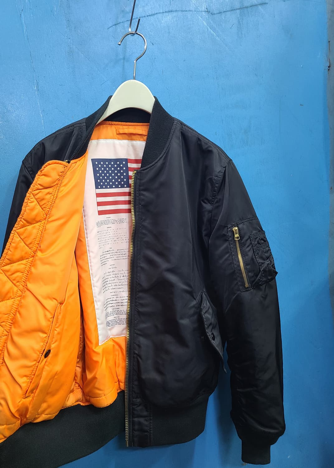 알파인더스트리 양면 성조기 ma-1 항공점퍼 상품이미지2