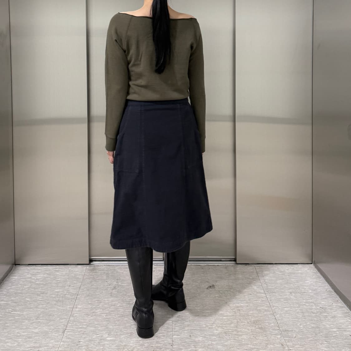 MHL back overlap skirt 상품이미지4