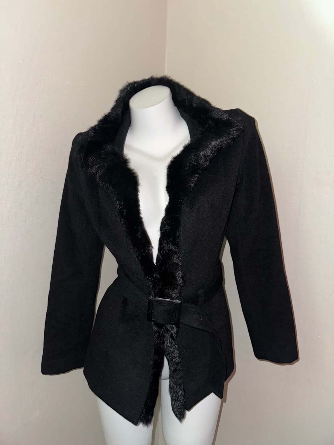 Ru Black belt fur short coat 상품이미지1