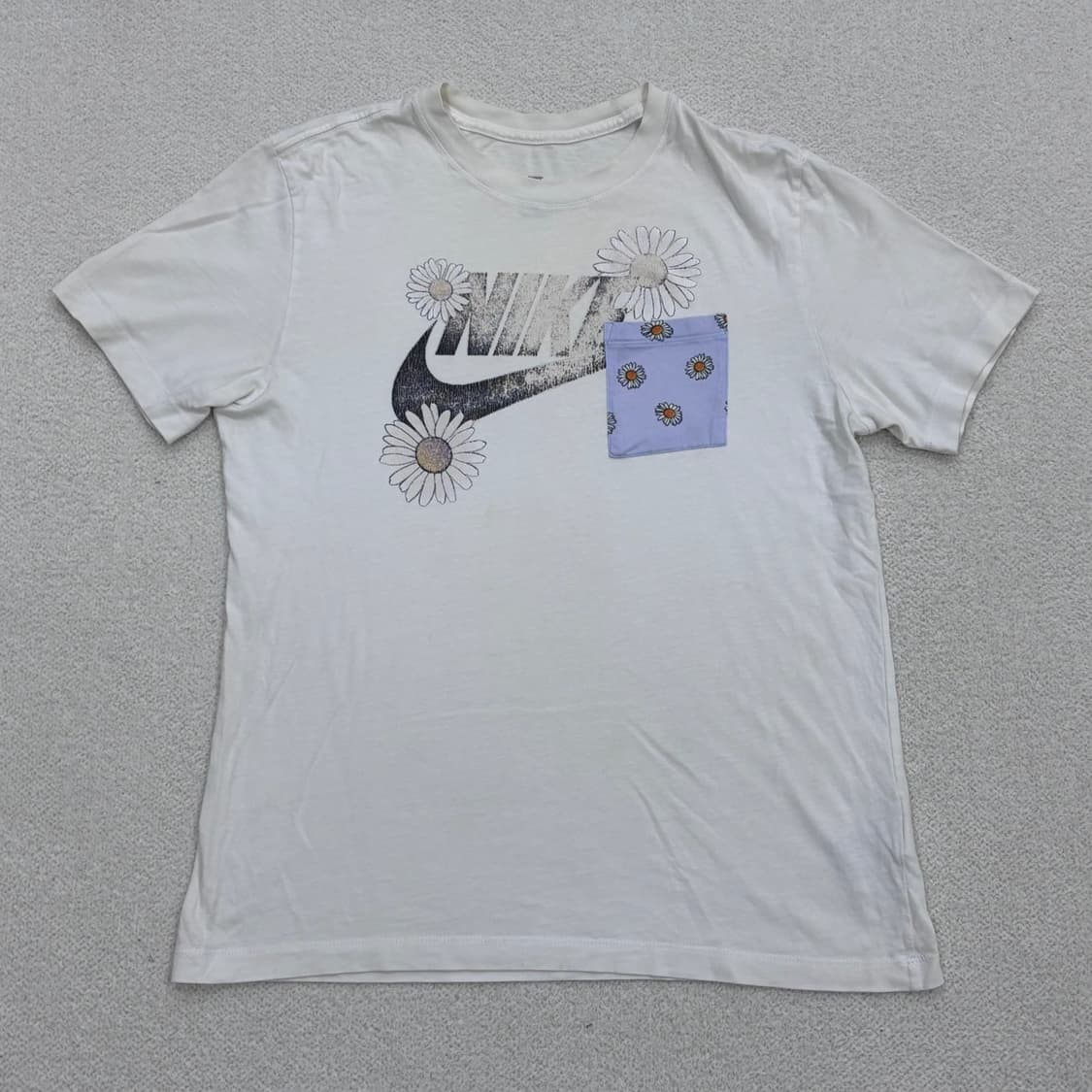 100 나이키 플라워 프린팅 반팔 티셔츠 0317E 상품이미지1