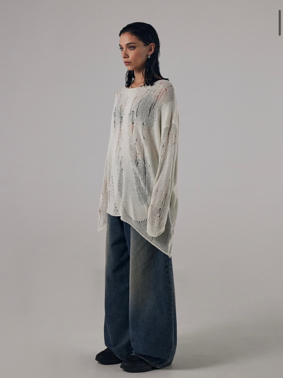 (택포) 트리밍버드 brindled see-through knit 상품이미지1