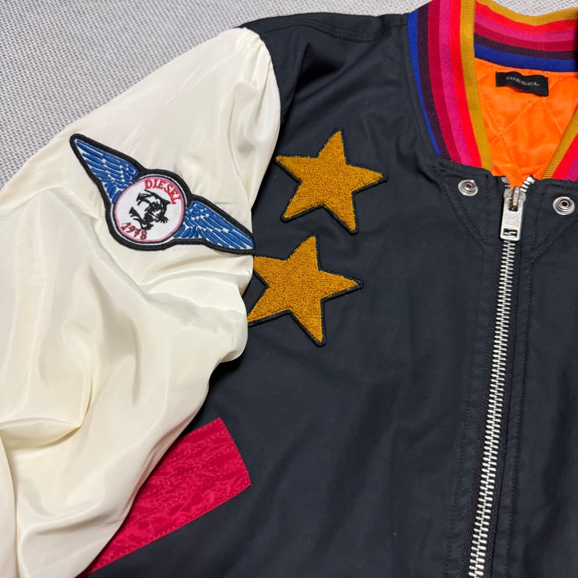 디젤 자수 패치 봄버 자켓 상품이미지2