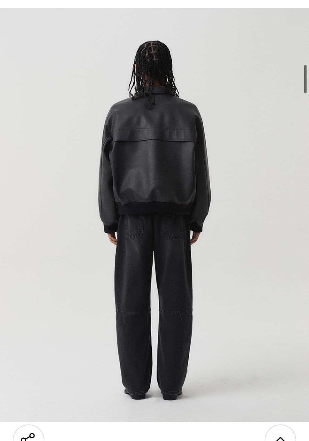 파브레가 빅터 커브드 데님 팬츠 (블랙) 상품이미지2