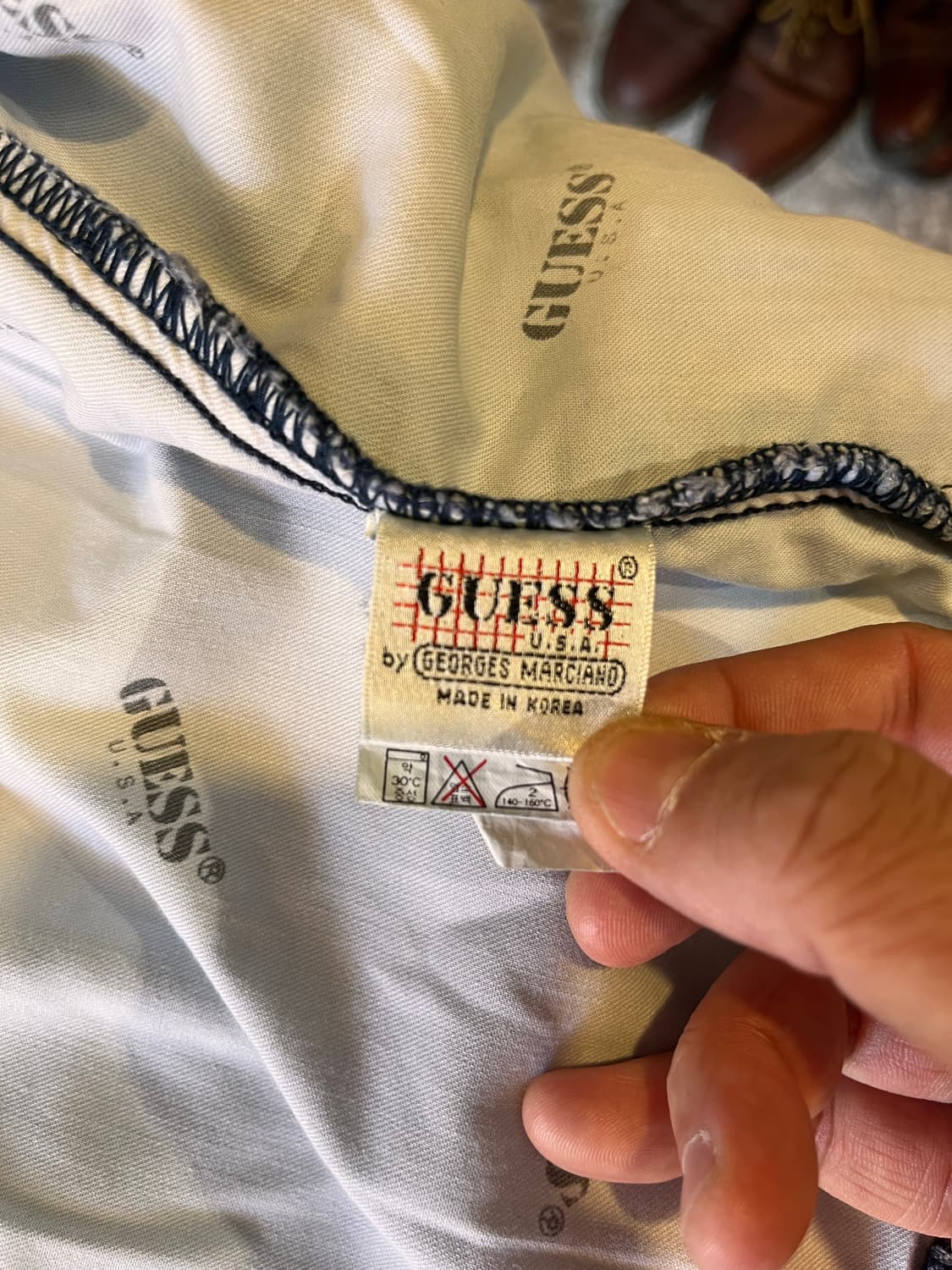 90년대 게스 데님 라이더 자켓 (한국제) 상품이미지7