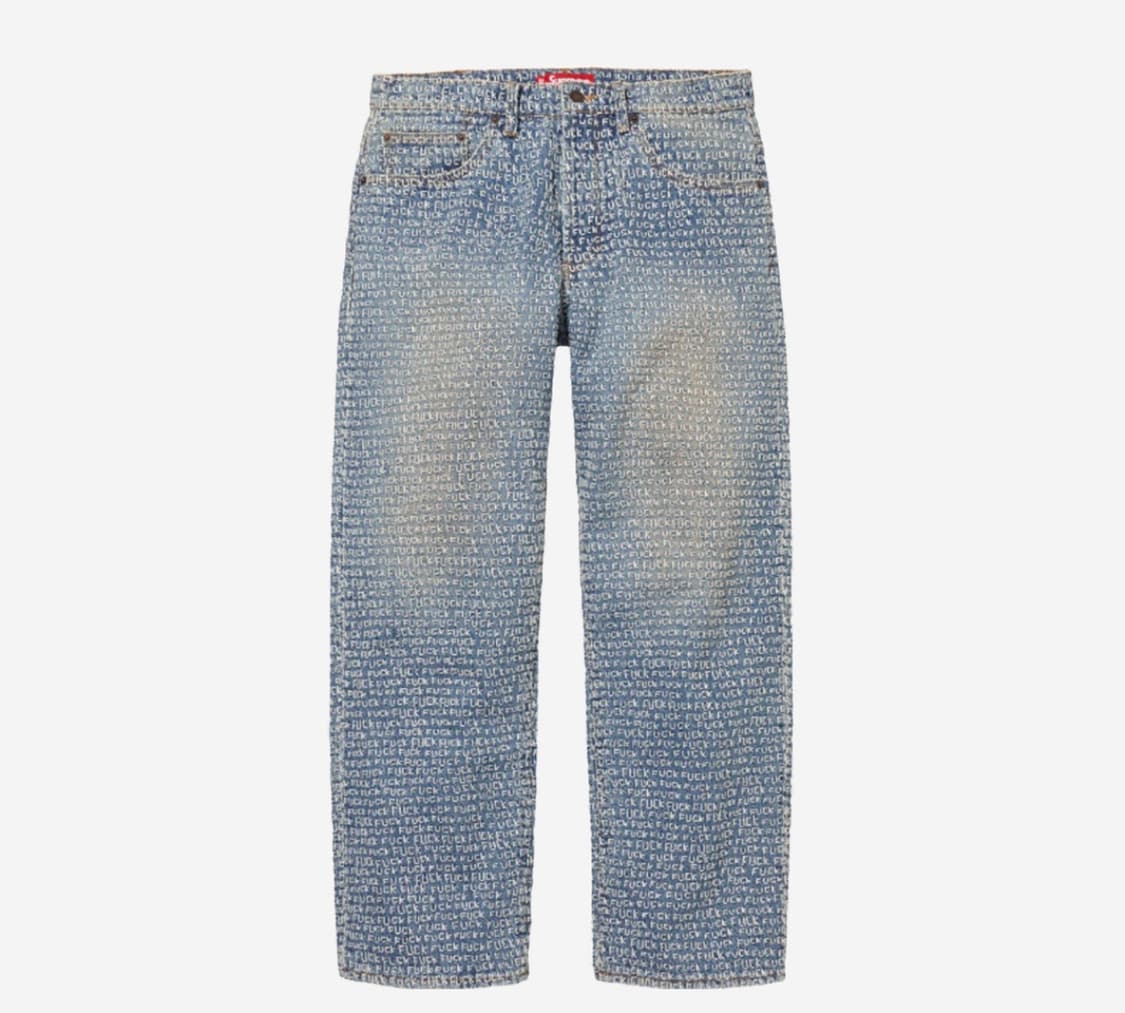 슈프림 25ss Fuck Stitch Loose Fit Jeans 34 상품이미지1